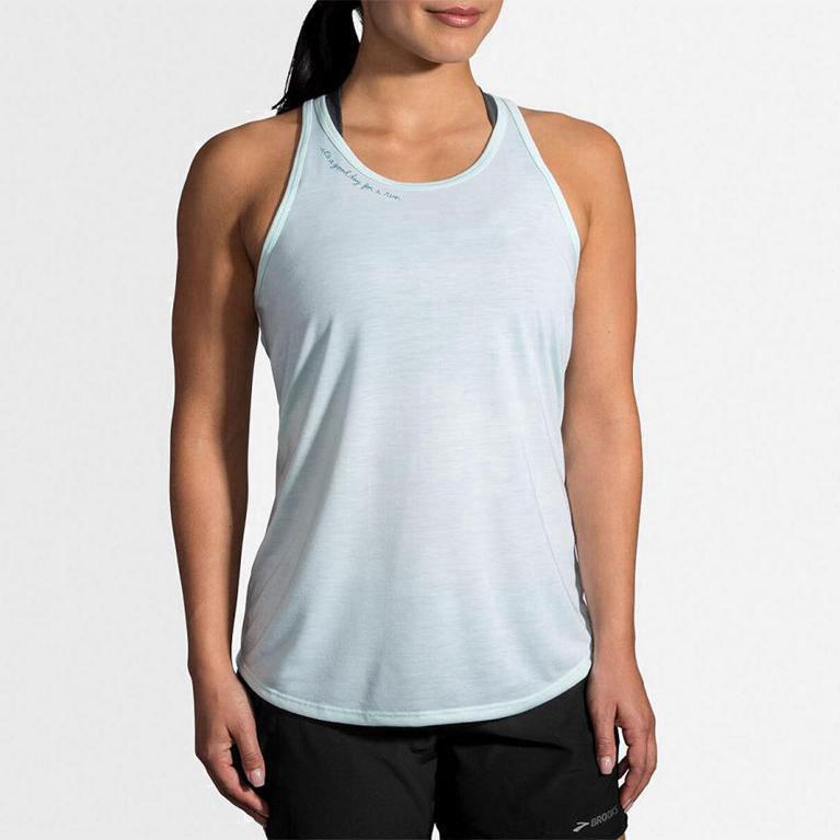 Brooks Distance Graphic - Camiseta Sin Mangas Mujer - Blancas (LG6591027)